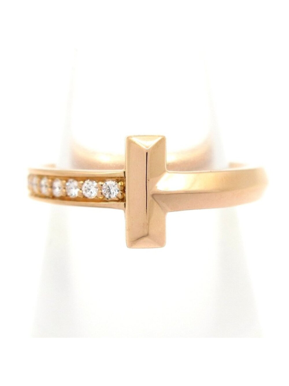 Tiffany & Co Ring T One 18k Pink Gold Diamond